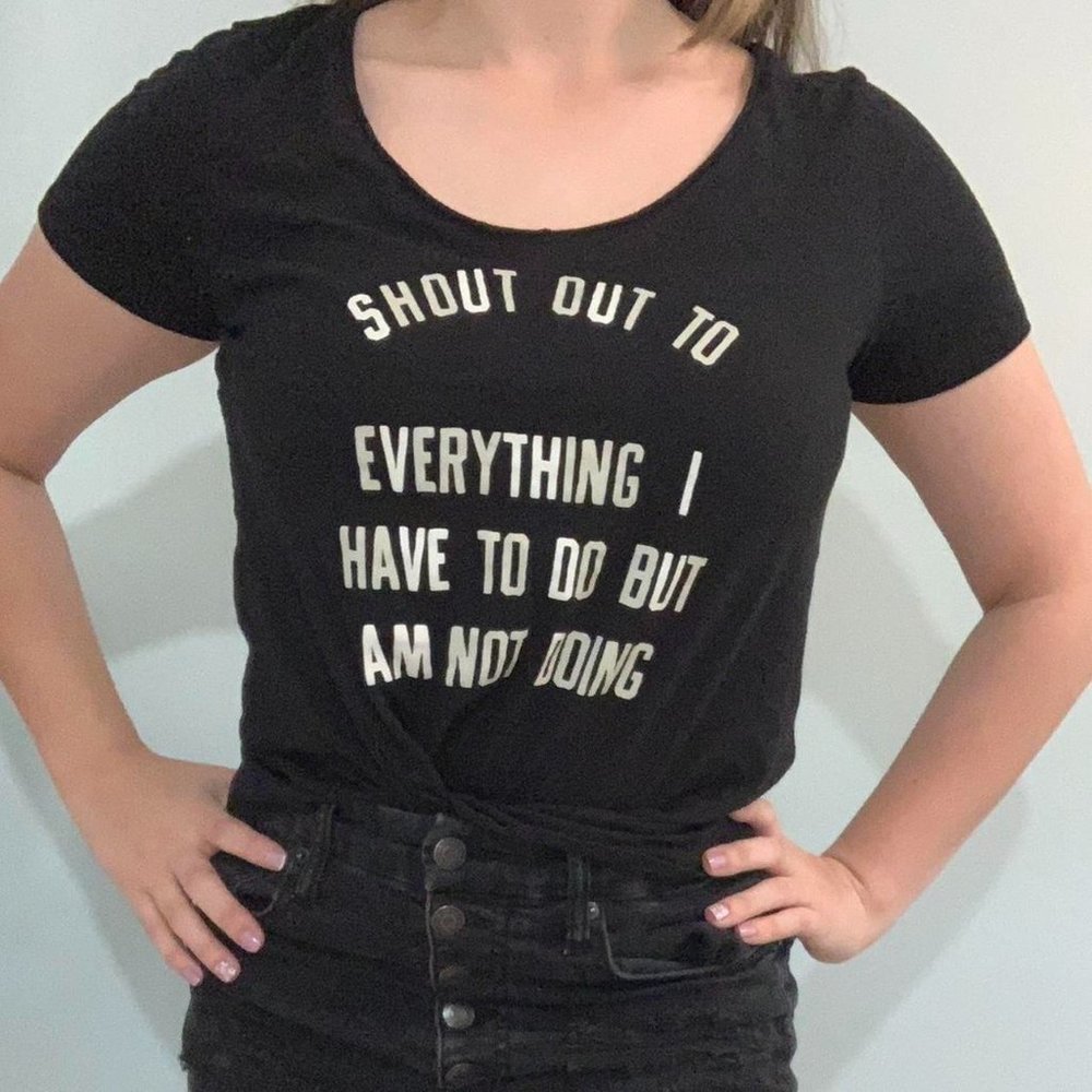 Hollister Black Graphic Tee